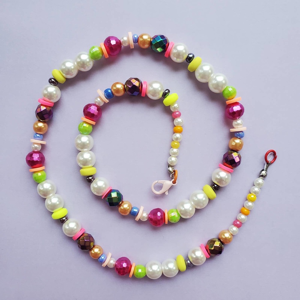 Spring Break 98 - 90s Inspired Handmade Multicolored Beaded Necklace
